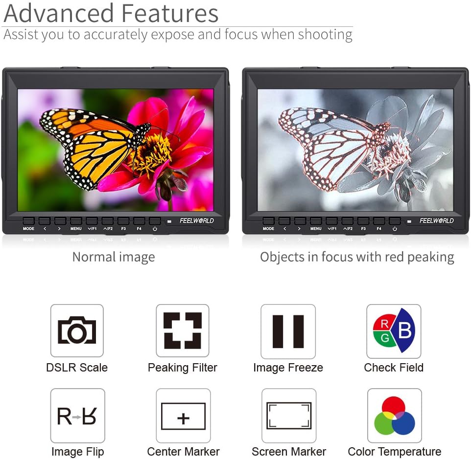 7 Inch 1280x800 IPS Field Monitor with Sunshade U845180