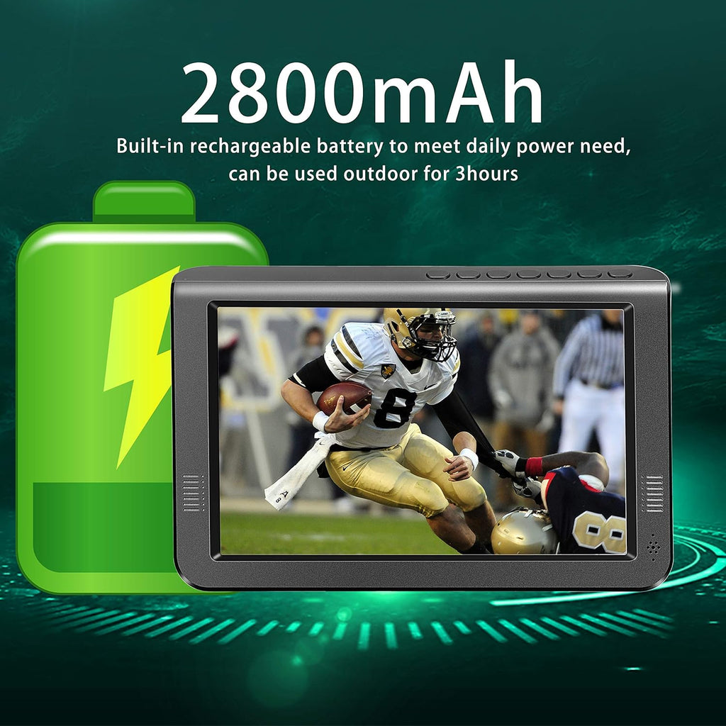Portable TV with Rechargeable Battery, ATSC Digital Tuner, USB/TF Card Slot C7353