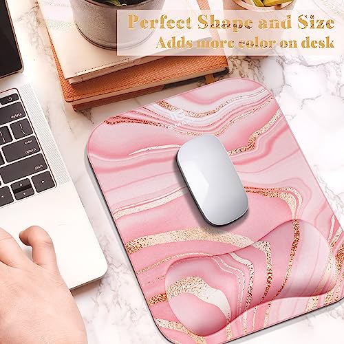 Black Golden Marble Ergonomic Mouse Pad with Wrist Support C4796