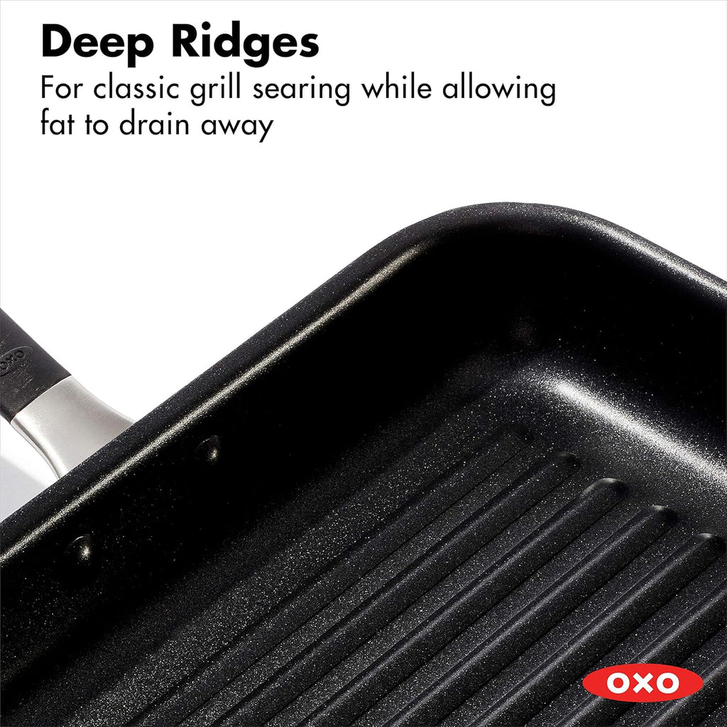11" Square Nonstick Grill Pan with Stainless Steel Handle G698