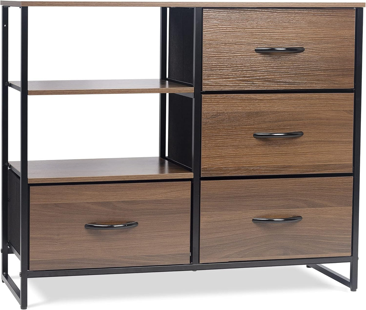 Rustic Brown Fabric 4 Drawer Storage Dresser Y183883