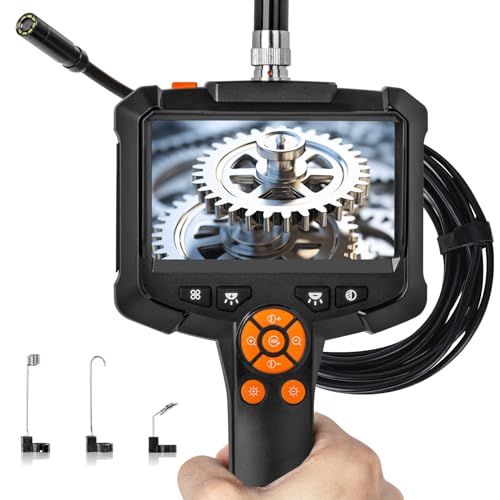 16.4FT Semi-Rigid Cord 1080P HD Industrial Borescope Camera with 8 LED Lights C93683