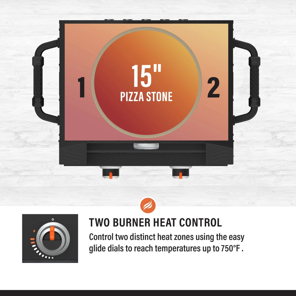 Tabletop Propane Pizza Oven with Two 15 Cordierite Stones F259495