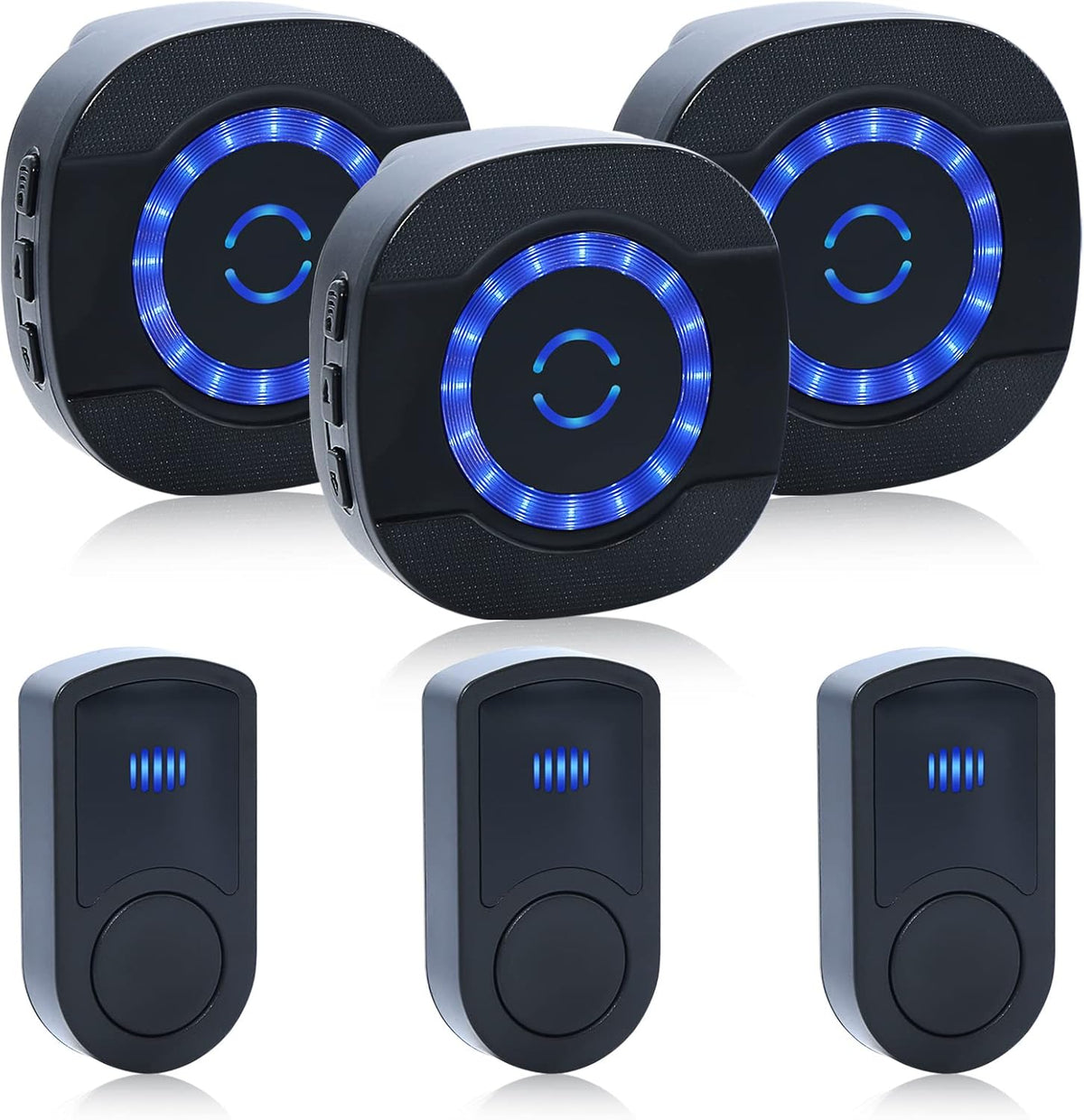 Wireless Caregiver Pager with 3 Plug in Receiver 3 Transmitter F1982