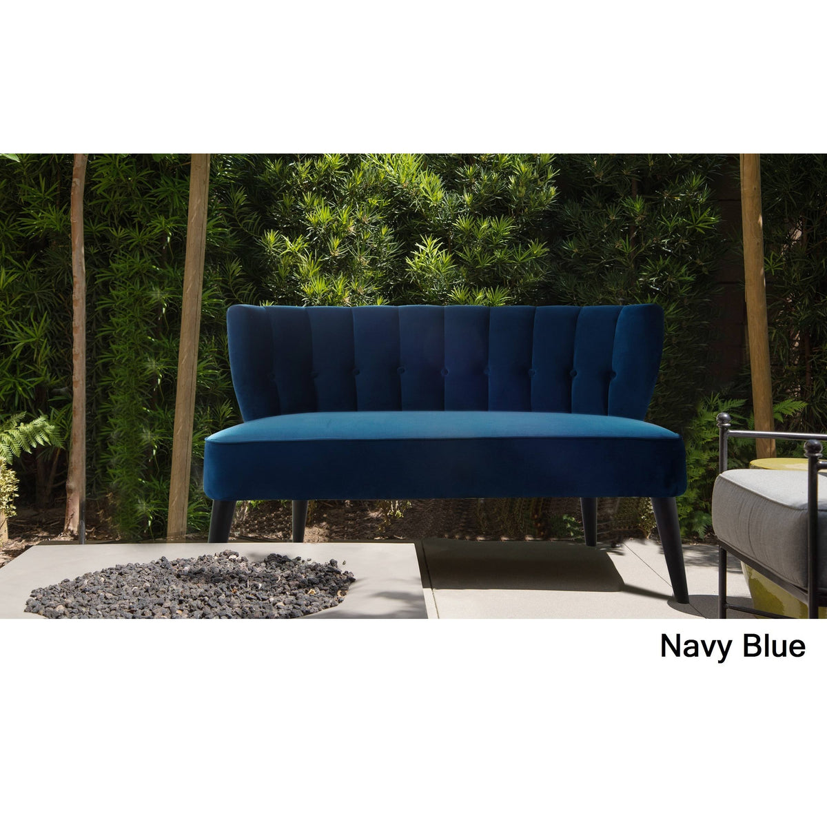 Orange Tufted Settee F40551