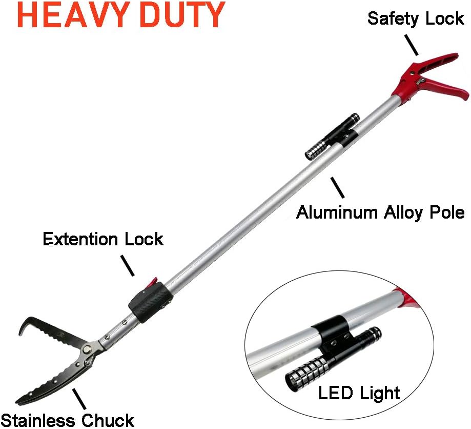 86 inch Telescopic Pole Snake Catcher Tongs R6901