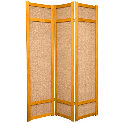 6 ft. Tall Jute Shoji Screen - 3 Panel - Honey Z785