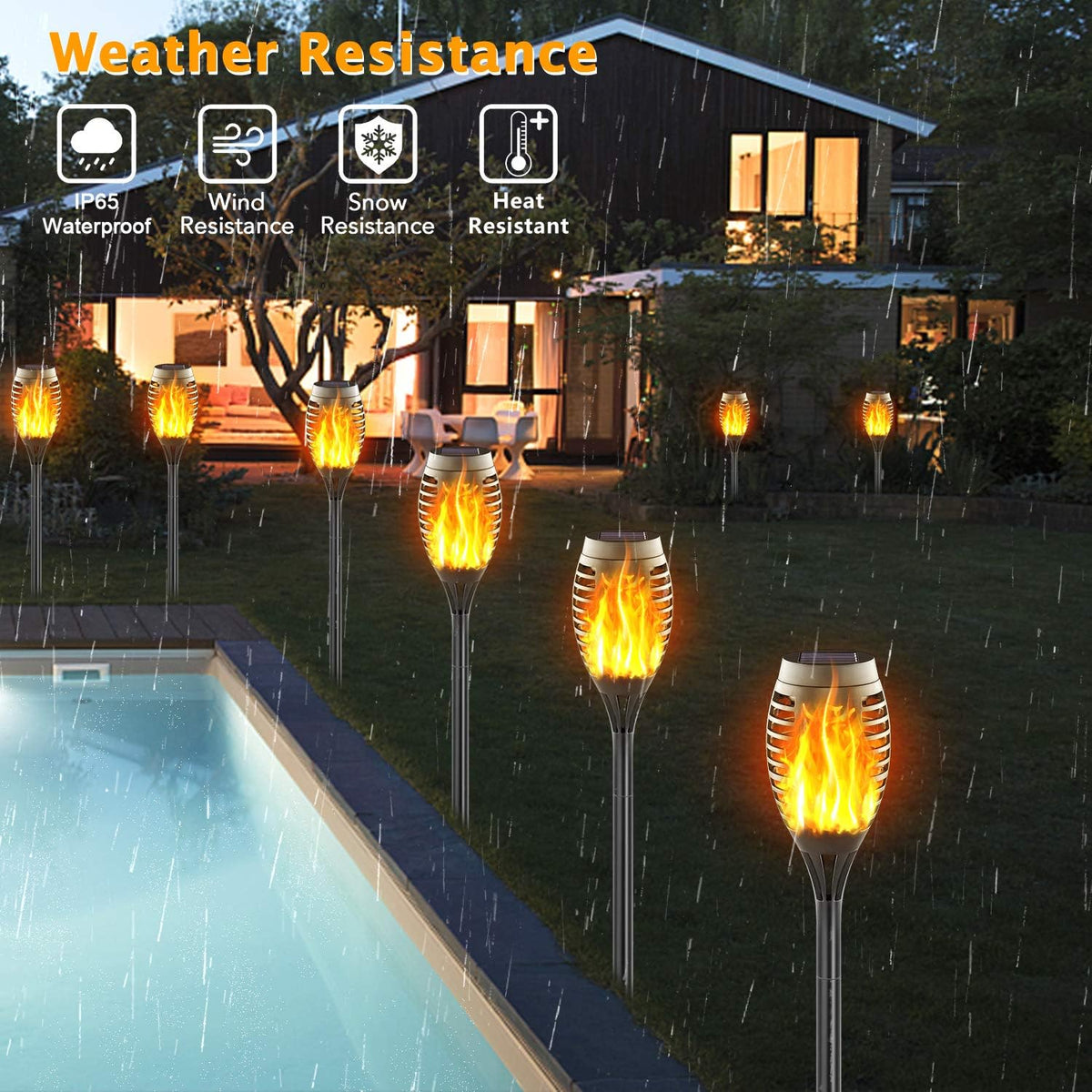 16 Pack Mini Solar Torch Lights Y387888