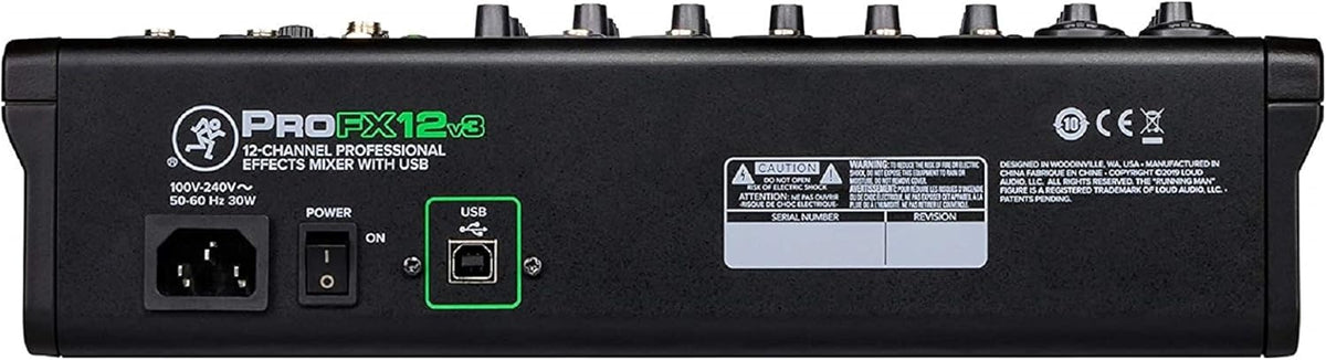 12-Channel Mixer with Headphone Amp, 4 XLR Cables, and 2 Breakout Cables B26913