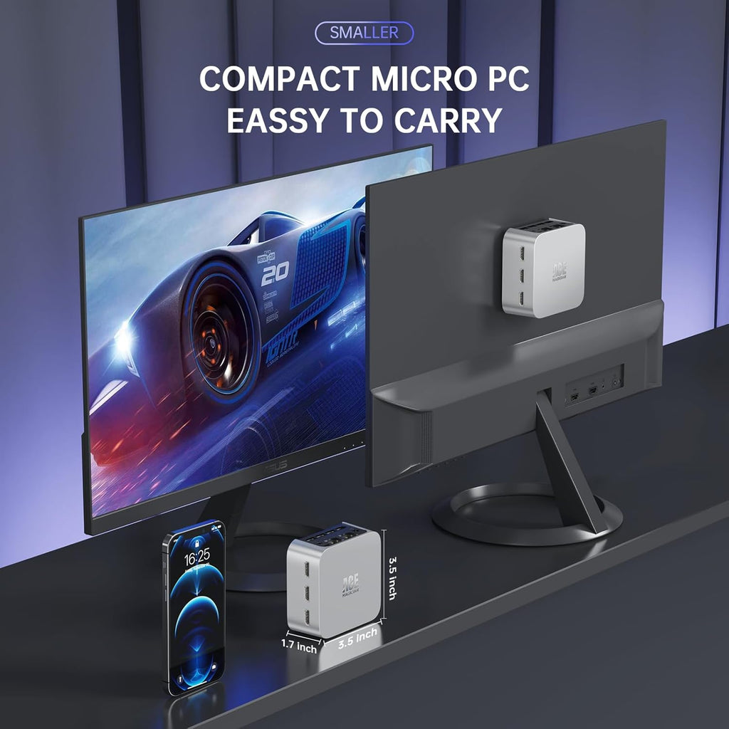 Mini PC Intel 12th Gen N95 16GB LPDDR5 512GB M.2 SSD G4835