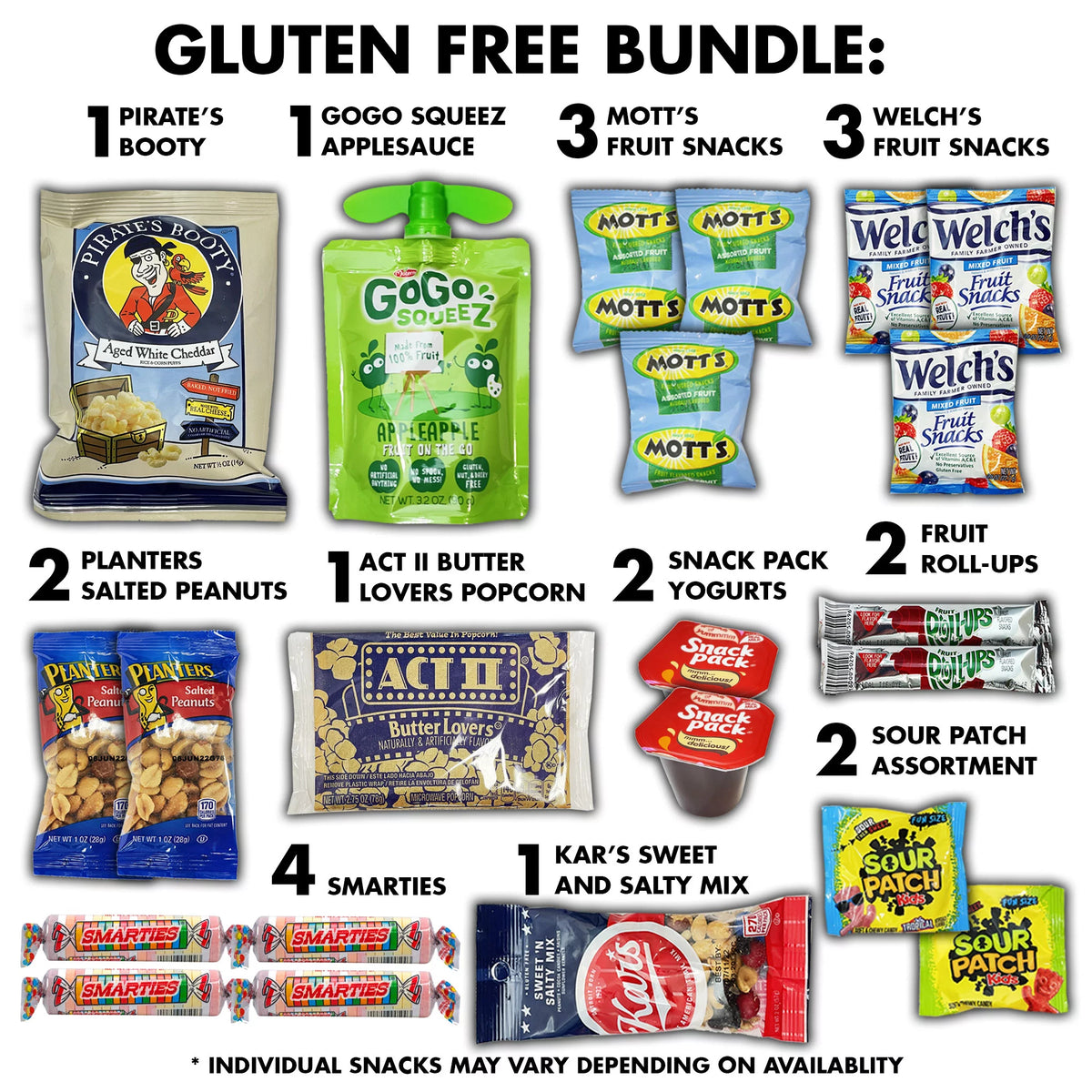 20 Snacks Variety Assortment of Chips, Fruit Snacks, Applesauce, Popcorn R1925
