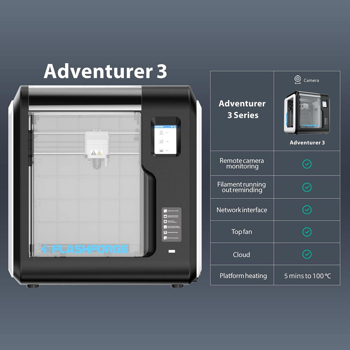 3D Printer with Heating Bed Q633568