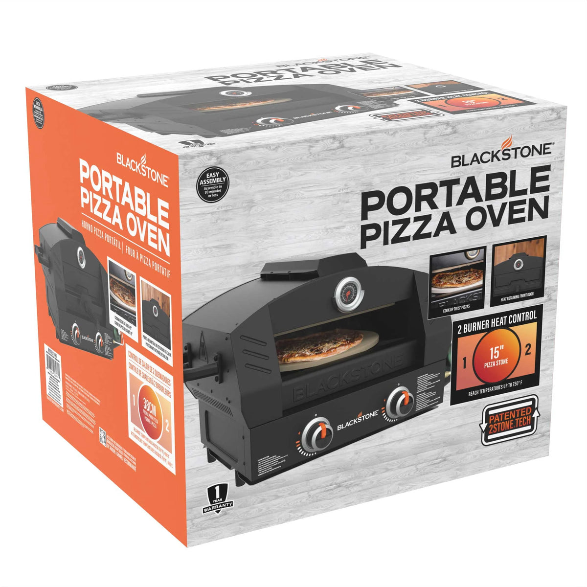 Tabletop Propane Pizza Oven with Two 15 Cordierite Stones F259495