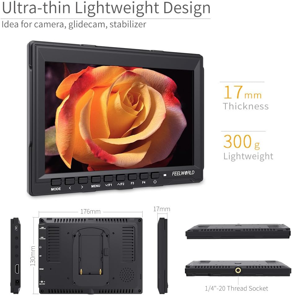 7 Inch 1280x800 IPS Field Monitor with Sunshade U845180