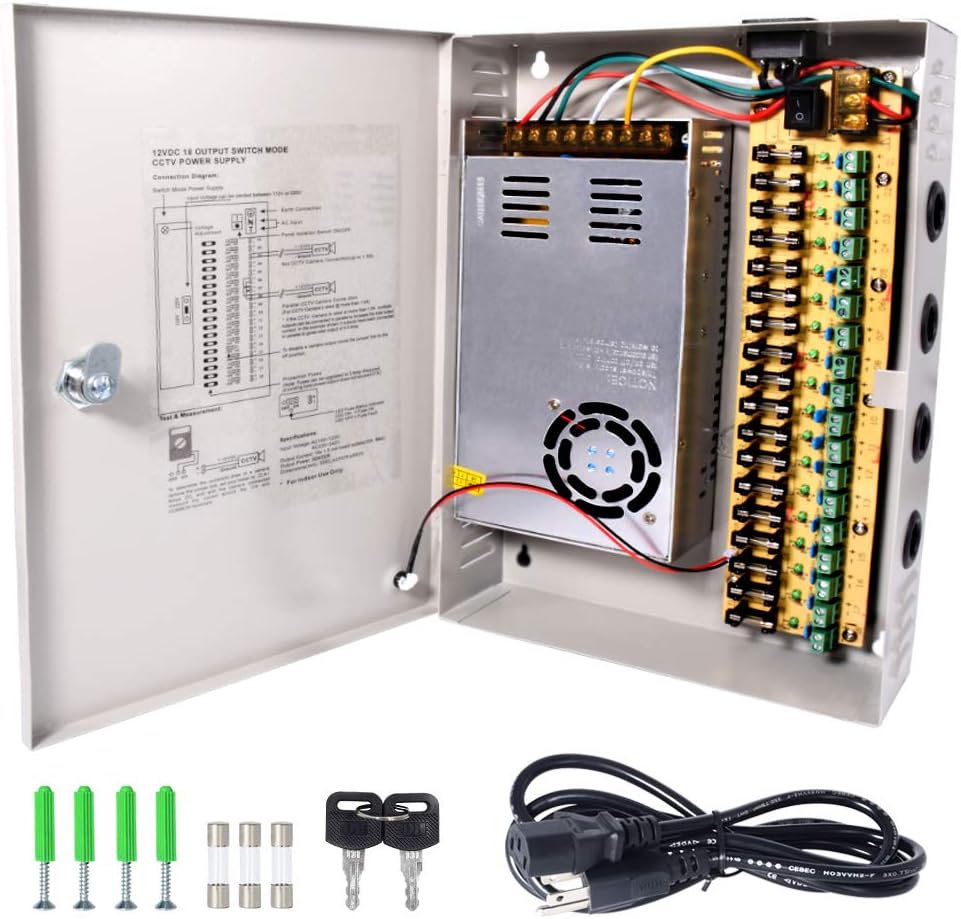 18CH 12V 30 Amp CCTV Power Supply C34255