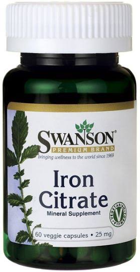 Iron Citrate 25 mg 60 Capsules R458747