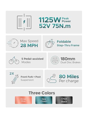 Electric Bike 20'' Fat Tire 52V 13Ah 7 Speed Dual Suspension A10193