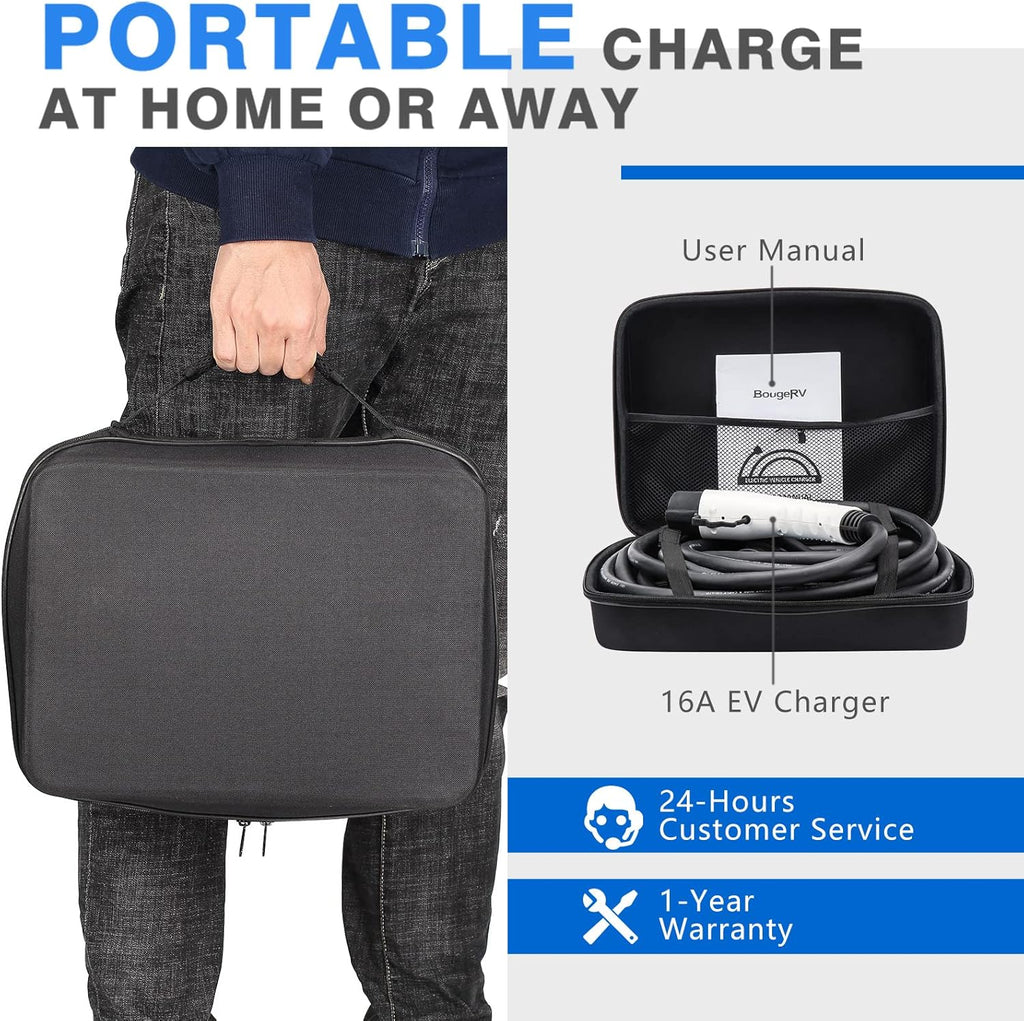 Portable EV Charger with 25 Feet Charging Cable N43921