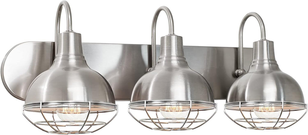 3-Light Brushed Nickel Vanity Light A361