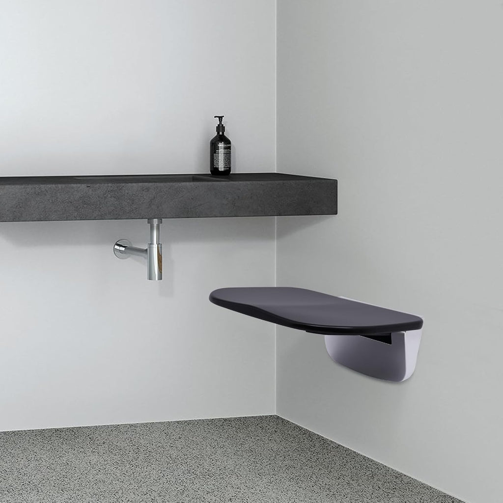 14" Folding Teak Shower Seat Wall Mounted, 440LBS E3635
