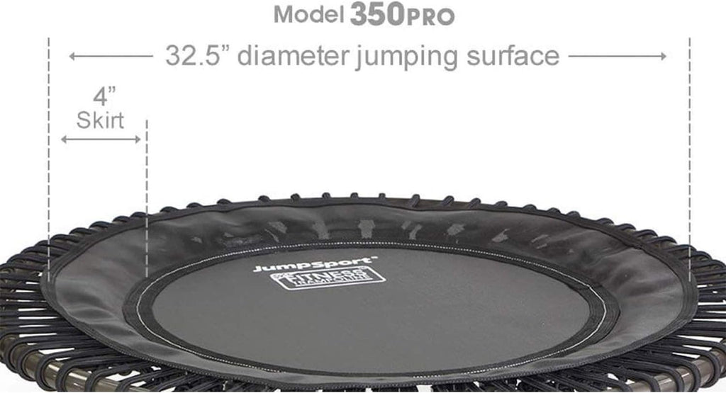 Black 39-Inch Fitness Rebounder Trampoline with Steel Handle Bar Q537113