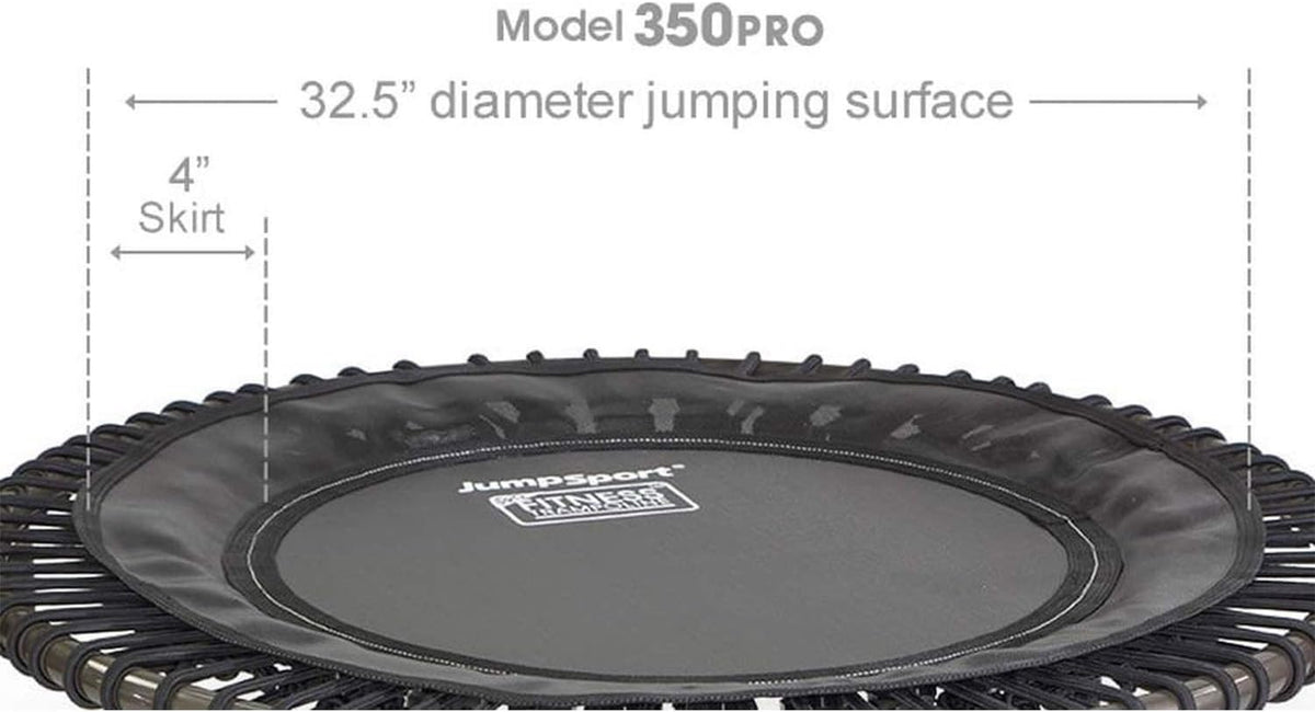 Black 39-Inch Fitness Rebounder Trampoline with Steel Handle Bar Q537113