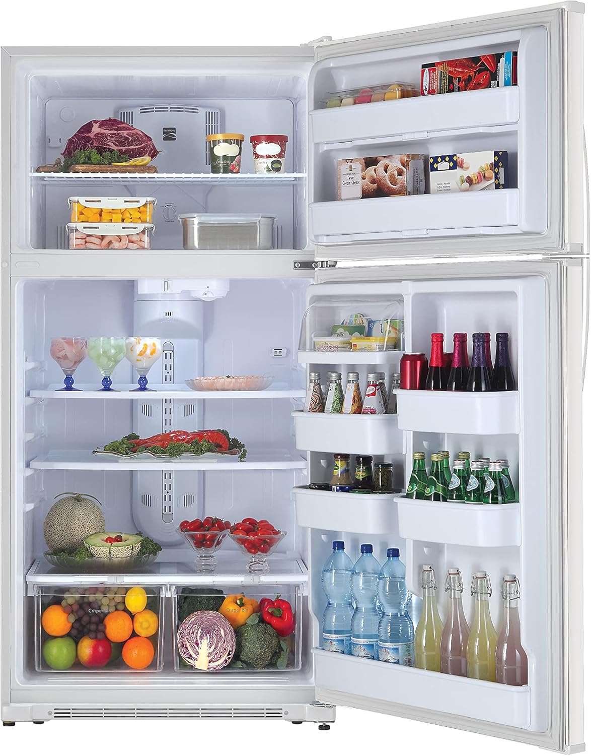 White 21 Cubic Ft. Top-Freezer Refrigerator Q444398