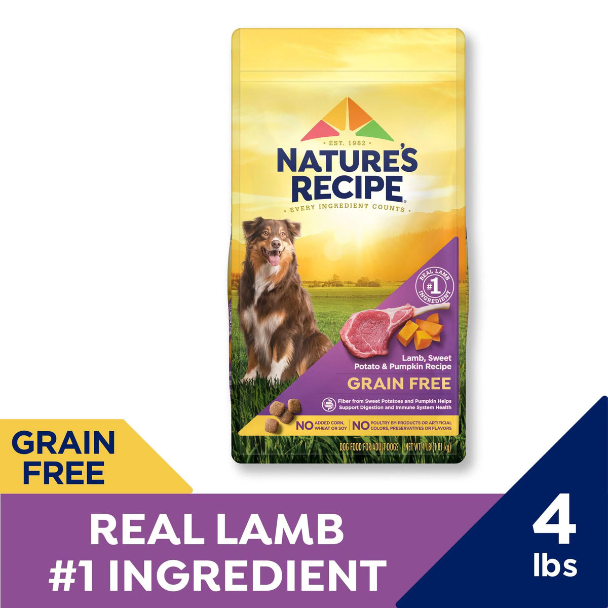 Grain Free Lamb, Sweet Potato & Pumpkin Dry Dog Food, 4 lb. Bag K67510