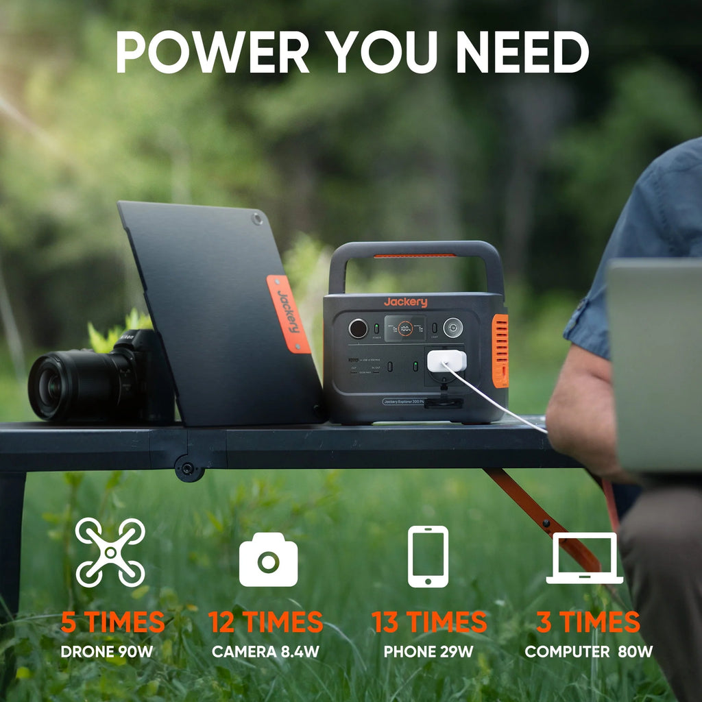 Portable Power Station, 288Wh LiFePO4 Battery U363136