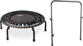 Black 39-Inch Fitness Rebounder Trampoline with Steel Handle Bar Q537113