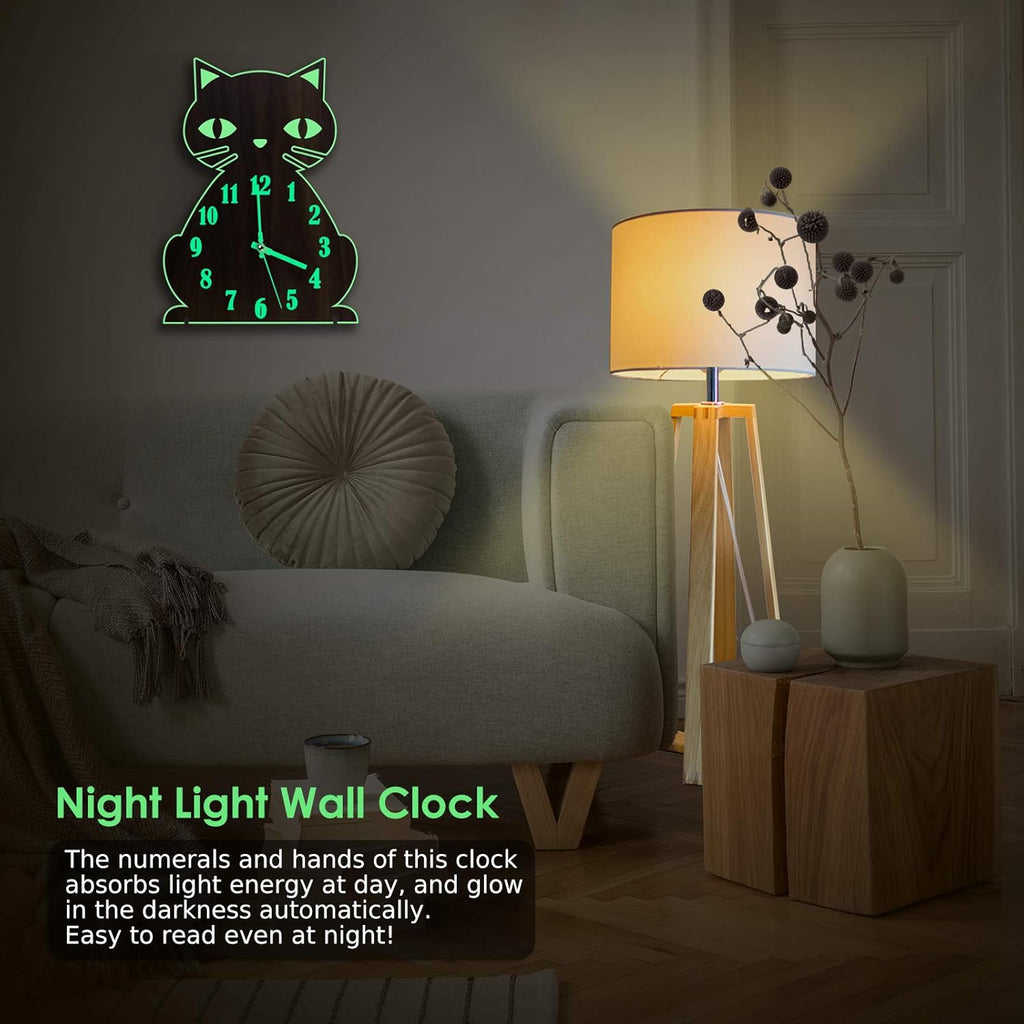 Luminous Wooden Wall Clock E60883
