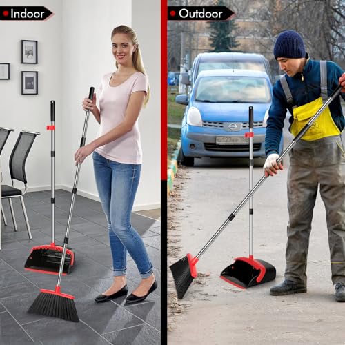 11.8" Broom and Dustpan Set with Extendable Handle J80277