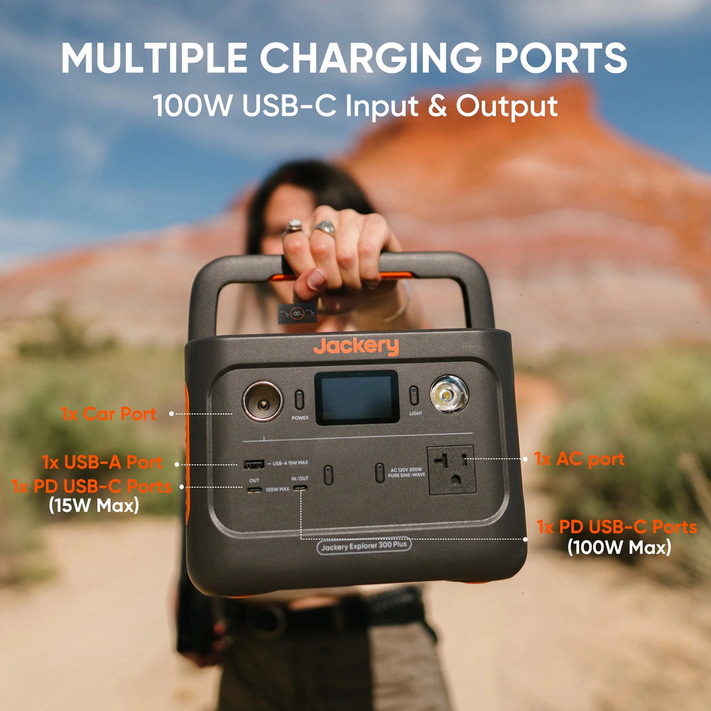 Portable Power Station, 288Wh LiFePO4 Battery U363136