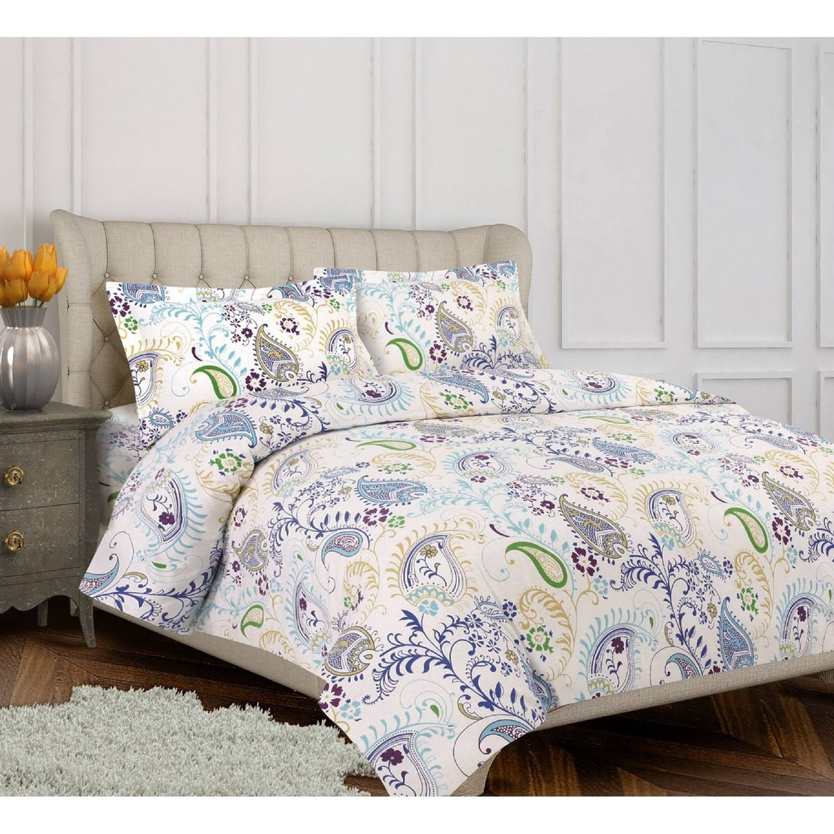 Flannel Printed 170 GSM Duvet Cover Set Queen Q6759