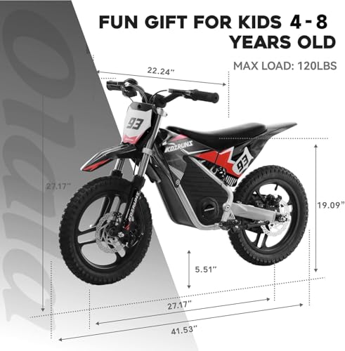 Blue 36V Electric Dirt Bike with 14'' Off-Road Knobby Tires C933464