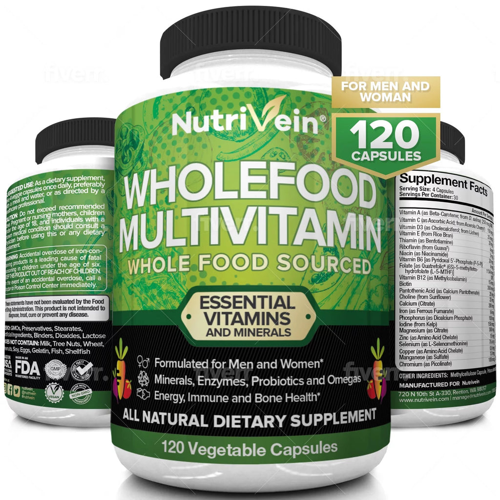 Whole Food Multivitamin - 120 Capsules K49635