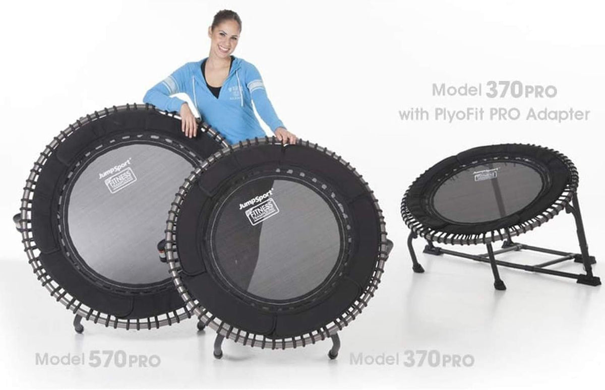 Black 39-Inch Fitness Rebounder Trampoline with Steel Handle Bar Q537113