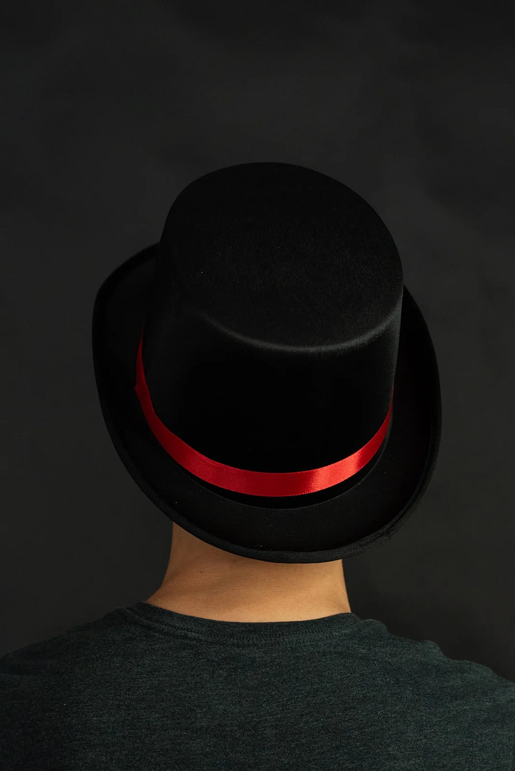 Black Top Hat with Red Band Costume D373442