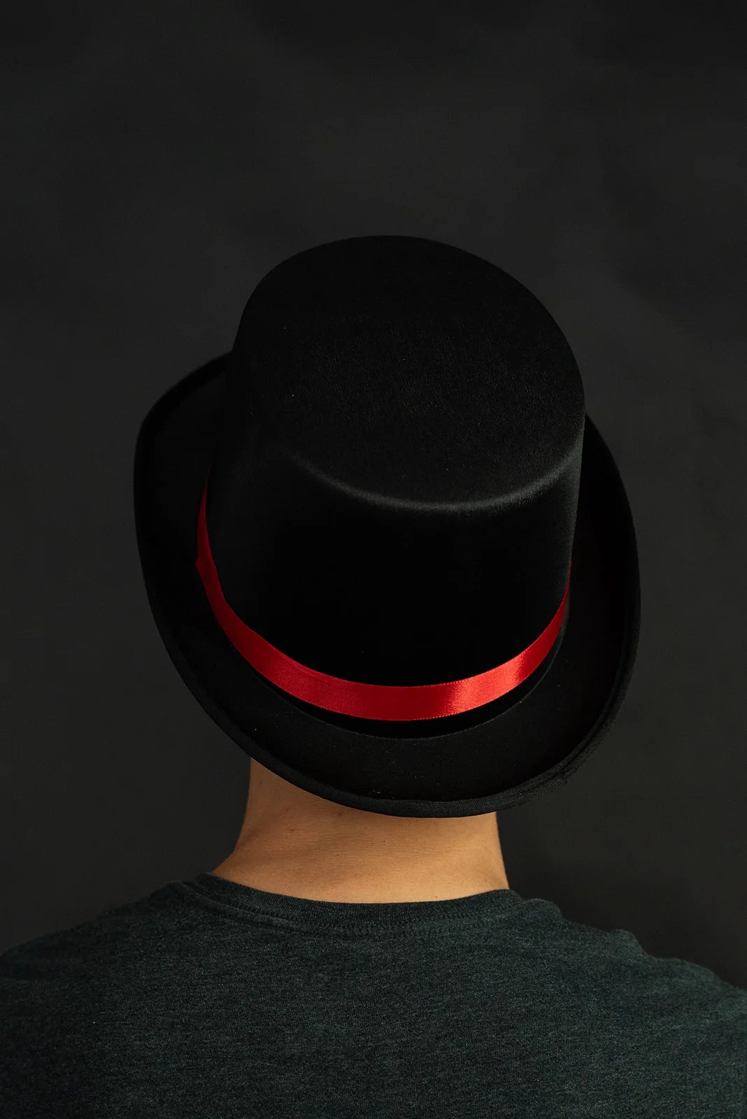 Black Top Hat with Red Band Costume D373442