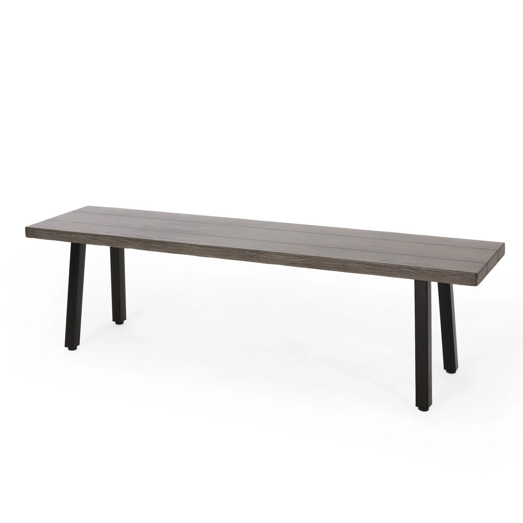 Aluminum and Steel Outdoor Dining Bench T273
