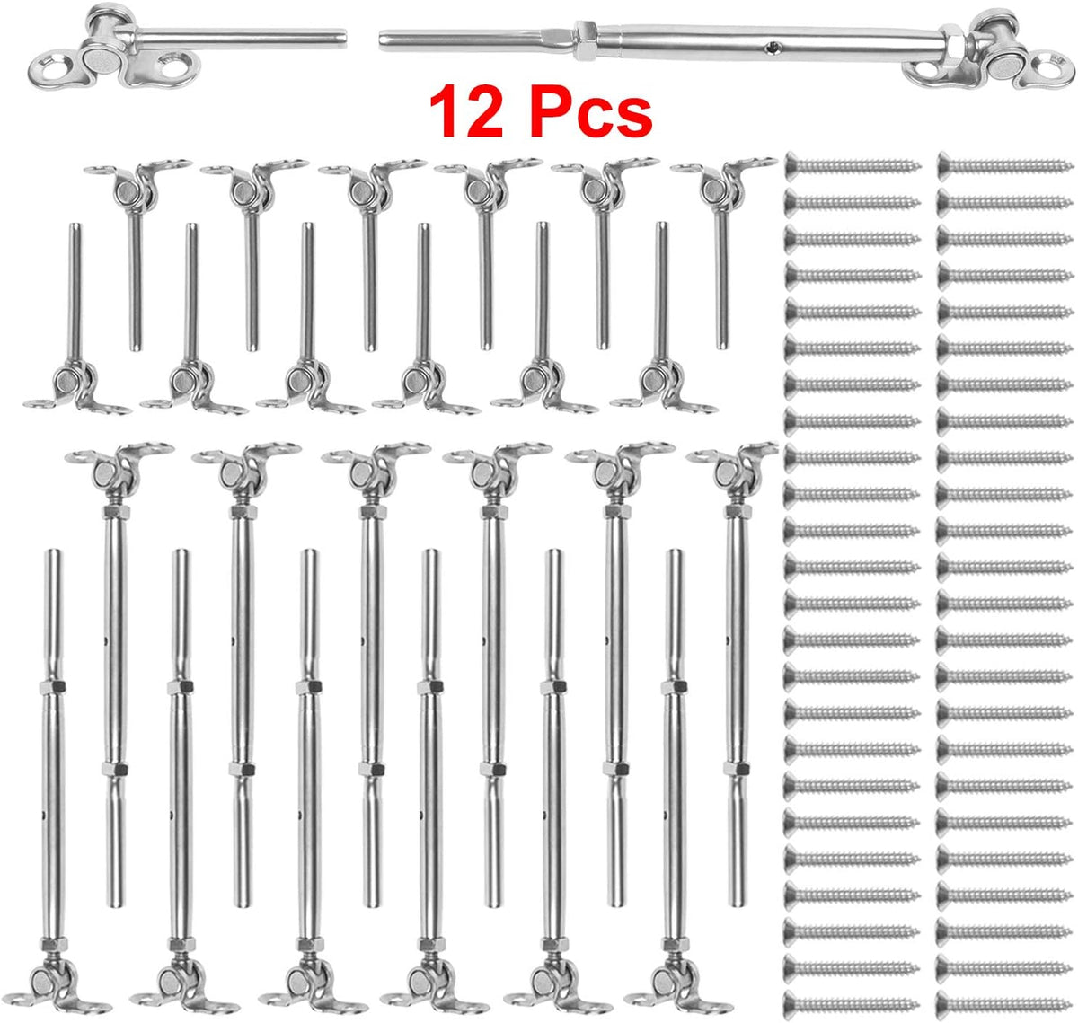 12 Pack T316 Stainless Steel Cable Railing Kits Q28092