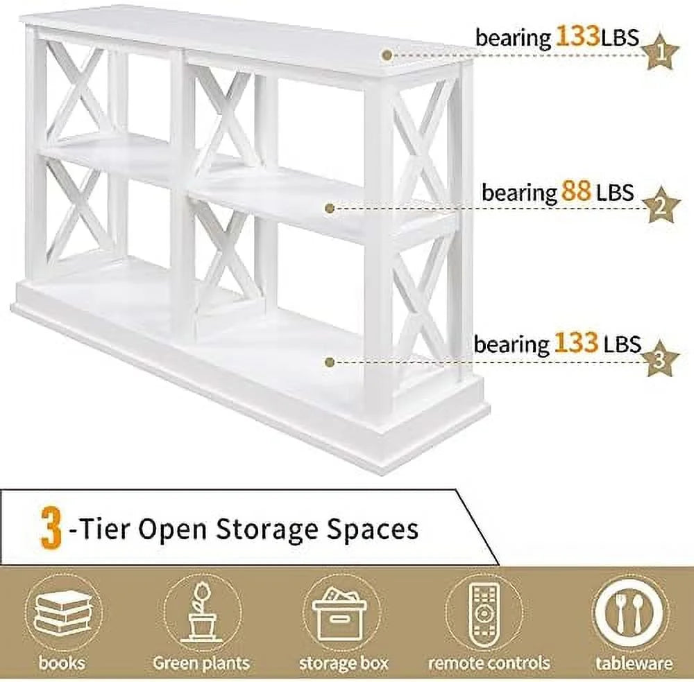 3 Tier Sofa Table with 4 Shelves O16575