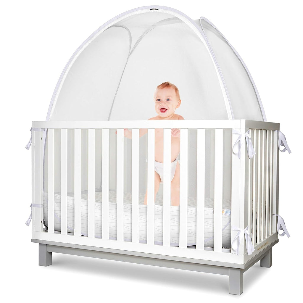 Grey Chevron Pop-Up Crib Tent Canopy I783
