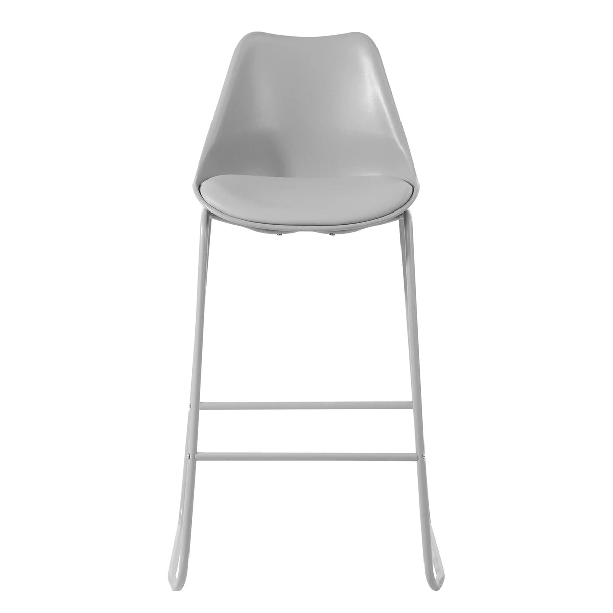 28" PU Leather Bar Stool Set of 2 with Backs V366263