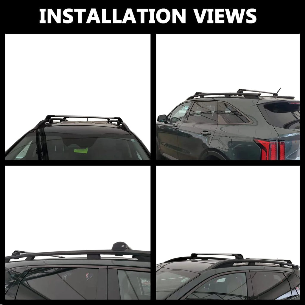 Roof Rack Crossbars for Raised Side Rails Silver O552