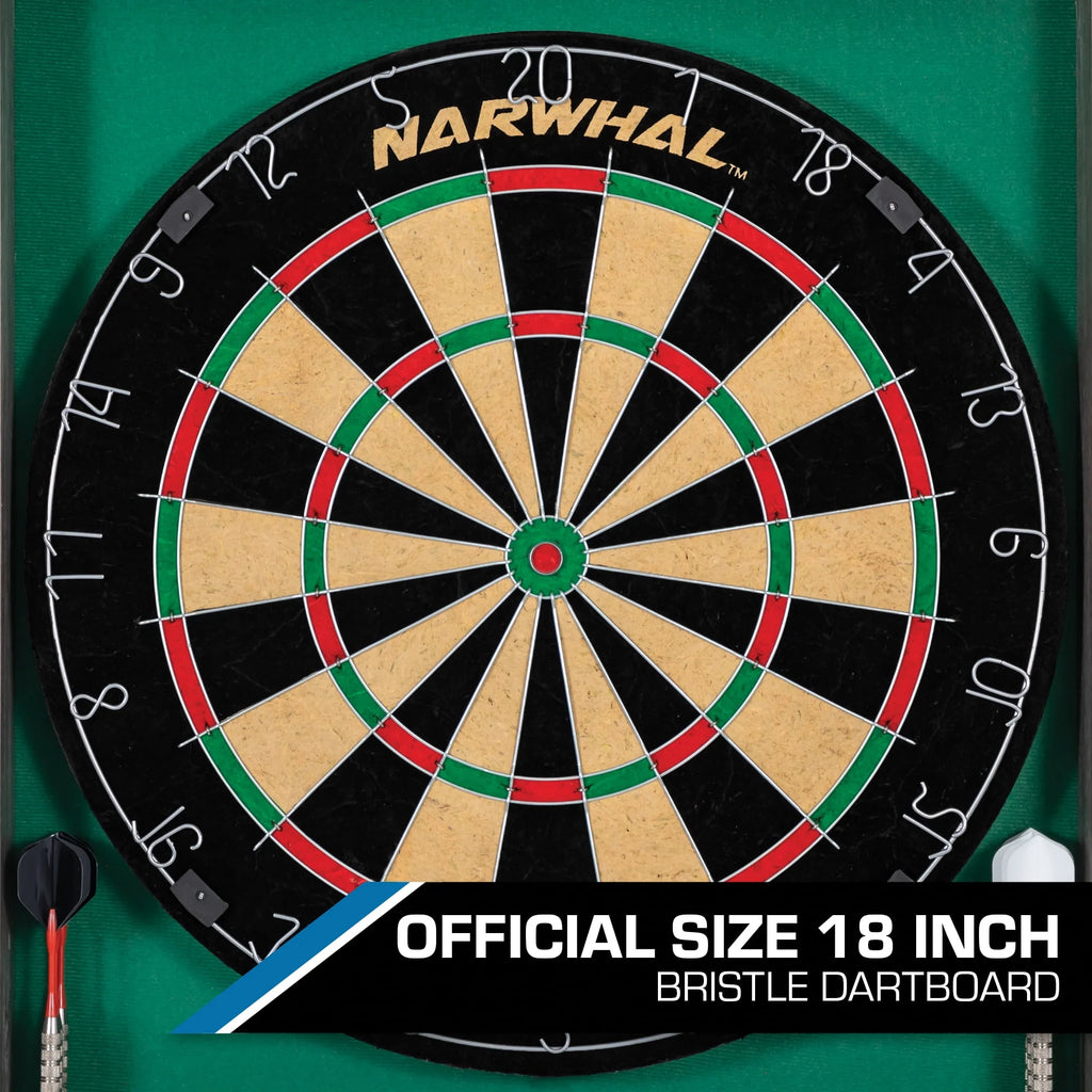 18 in Dartboard and Cabinet Set with 6 Steel Tip Darts B472264