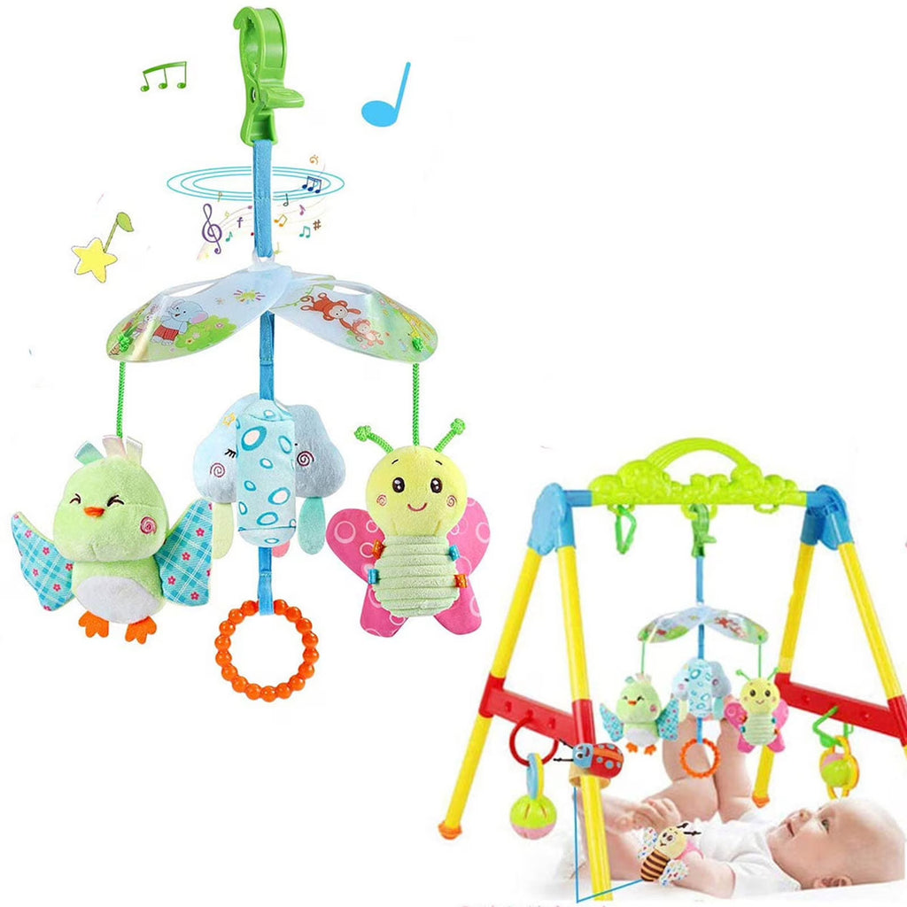 Baby Car Seat Clip On Stroller Toy With Birds And Hanging Rattle Sensory Activity Toy T33033