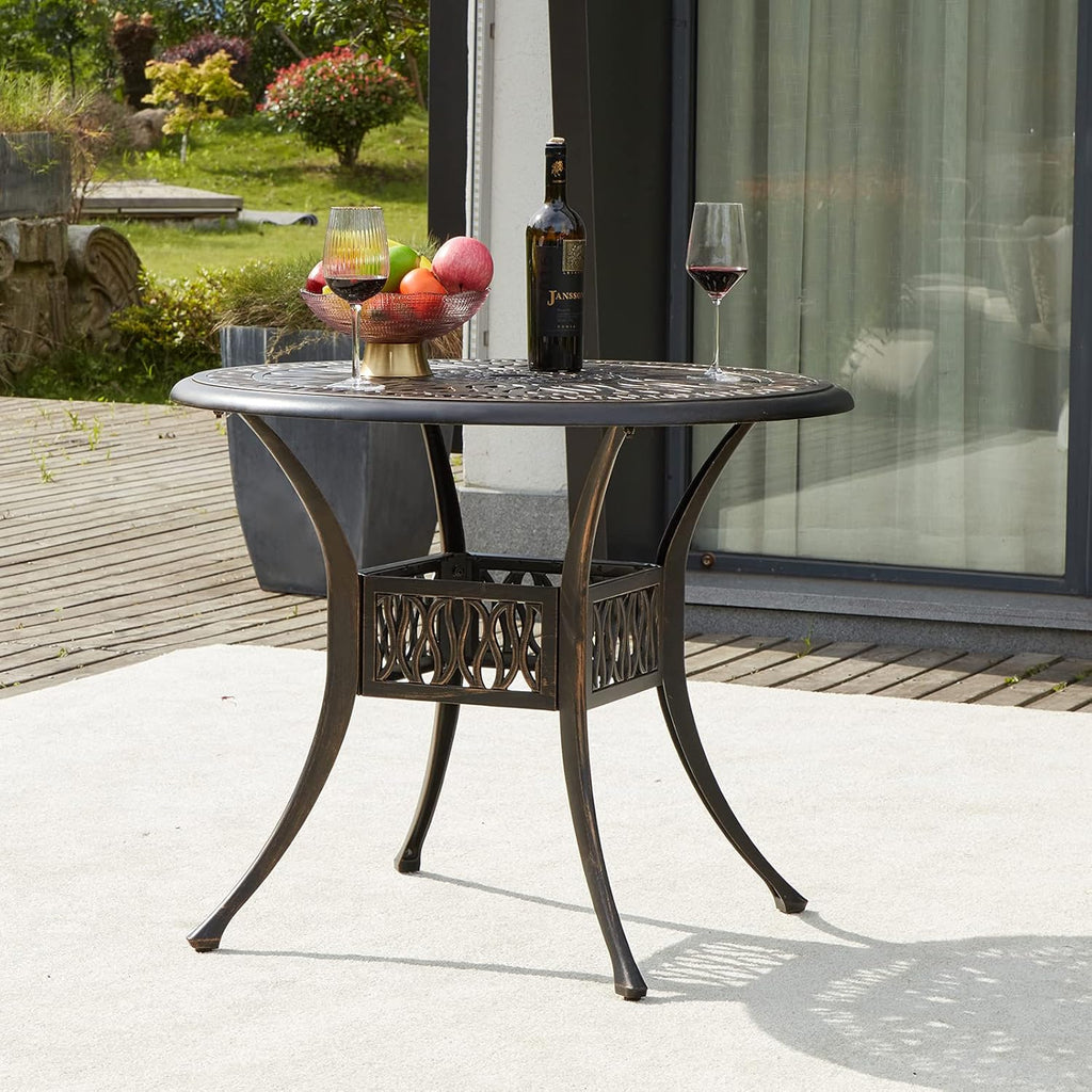 35.4 Cast Aluminum Patio Bistro Table A366848