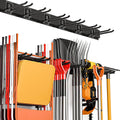 Heavy Duty Garage Storage Tool Organizer Wall Mount Rack with 6 Long Hooks, 48 Inch, Pack of 2 U464894