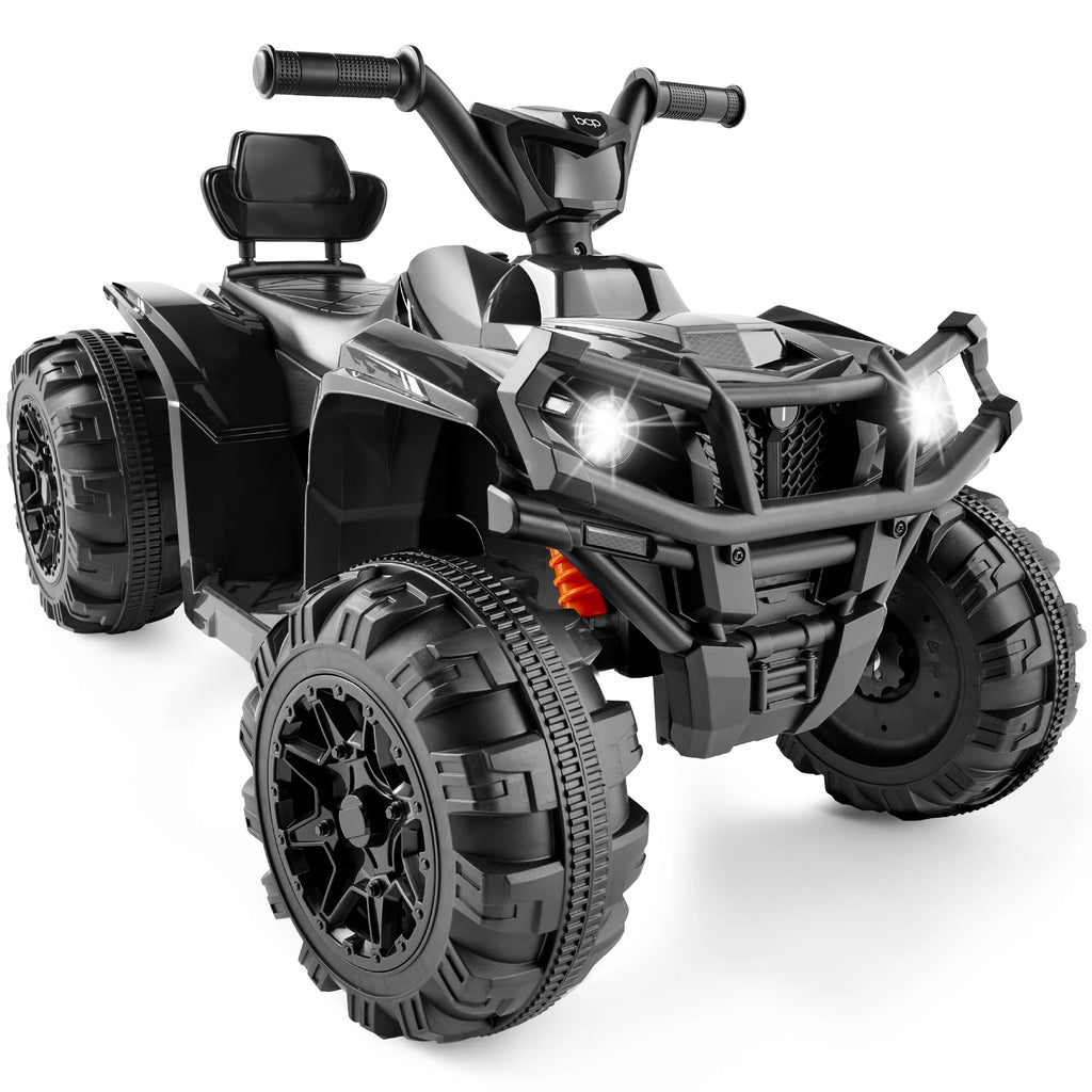 12V Kids Ride-On ATV Quad with LED Lights, Black U288